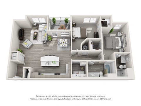 The Lakes at Eagle 2x2 E Floor Plan